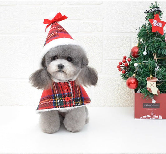 Christmas Knitted Turtleneck Dog Sweater Christmas Red Hedging Pet Winter Coat Clothes Holiday Dog Warm Clothing - Firstpetcentral