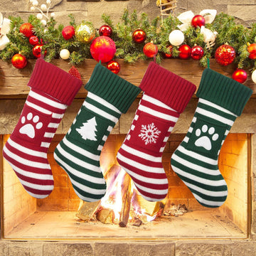 Christmas Pet Cat Dog Christmas Knitted Socks - Firstpetcentral