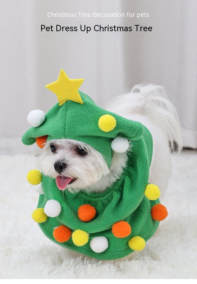 Christmas Pet Costume Funny Christmas Tree Clothes Dogs And Cats - Firstpetcentral