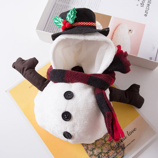Christmas Pet Funny Clothes Snowman Pet Costume - Firstpetcentral