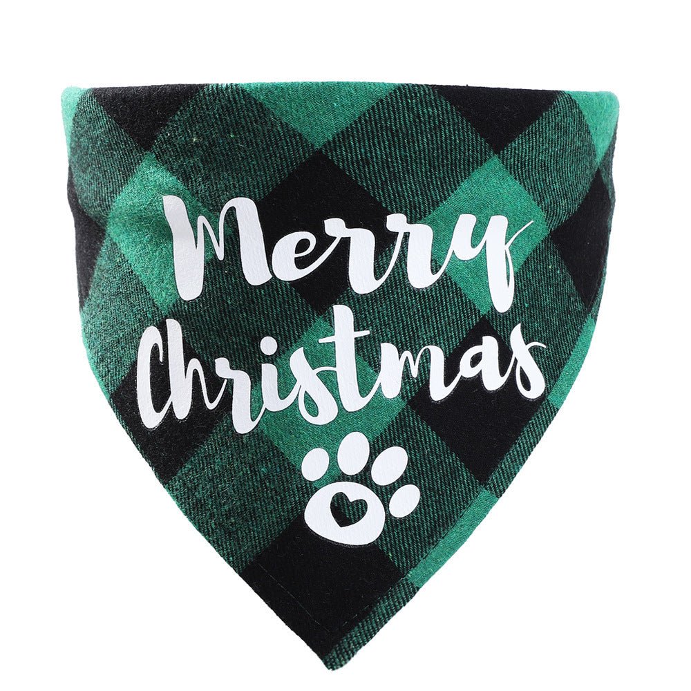Christmas Pet Saliva Towel DIY Dog Triangle - Firstpetcentral
