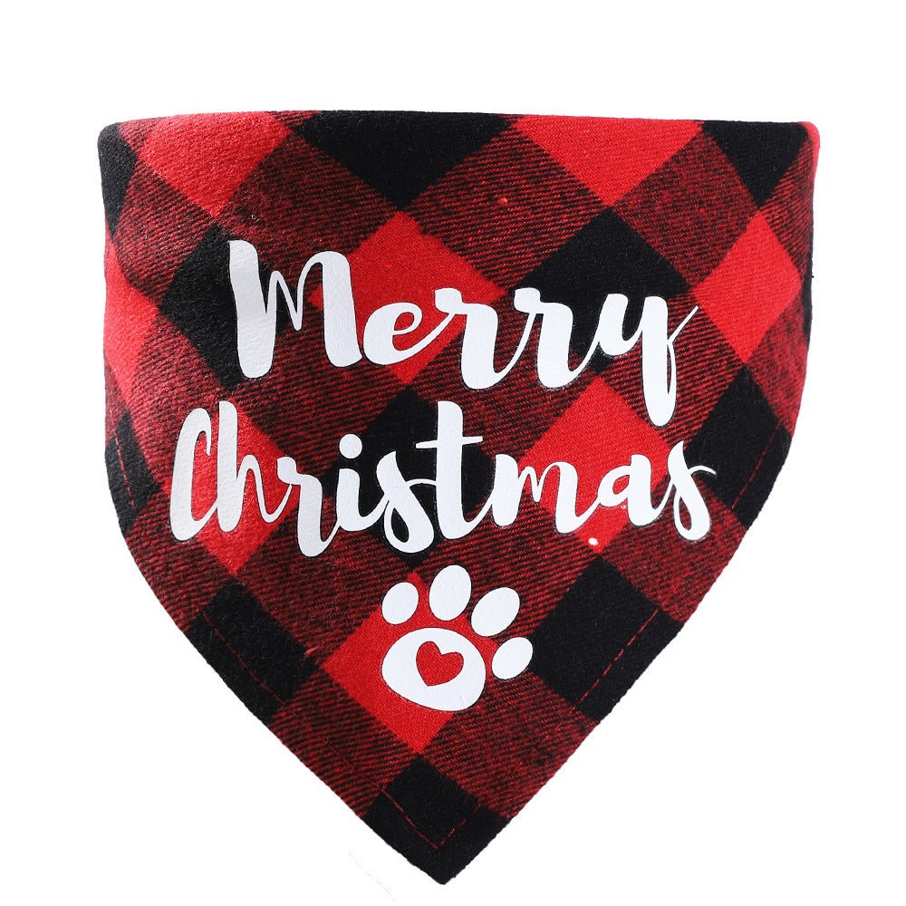Christmas Pet Saliva Towel DIY Dog Triangle - Firstpetcentral