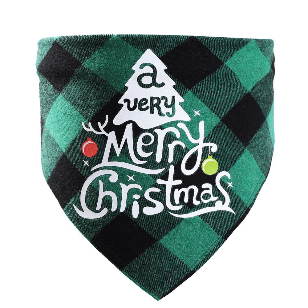 Christmas Pet Saliva Towel DIY Dog Triangle - Firstpetcentral