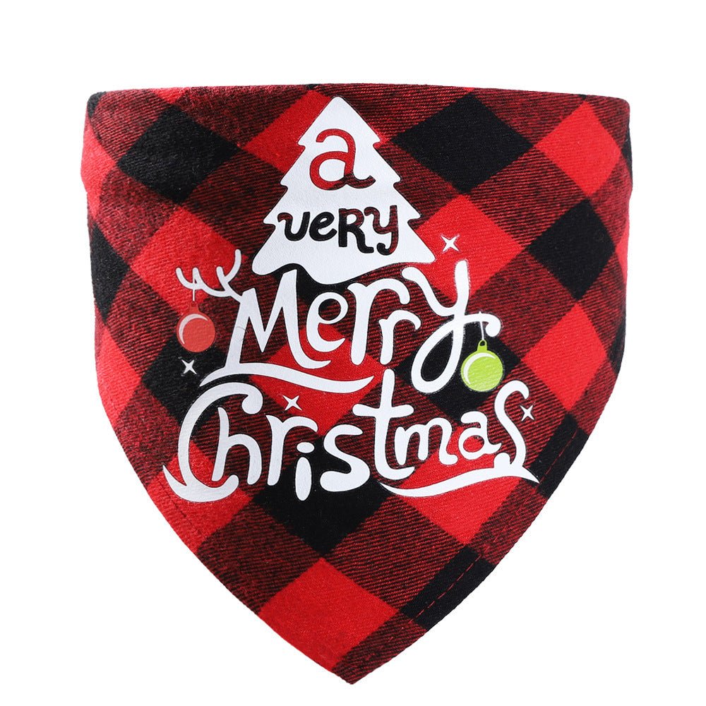 Christmas Pet Saliva Towel DIY Dog Triangle - Firstpetcentral