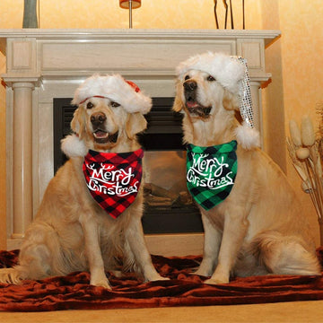 Christmas Pet Saliva Towel DIY Dog Triangle - Firstpetcentral