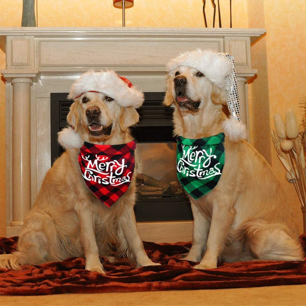 Christmas Pet Saliva Towel DIY Dog Triangle - Firstpetcentral