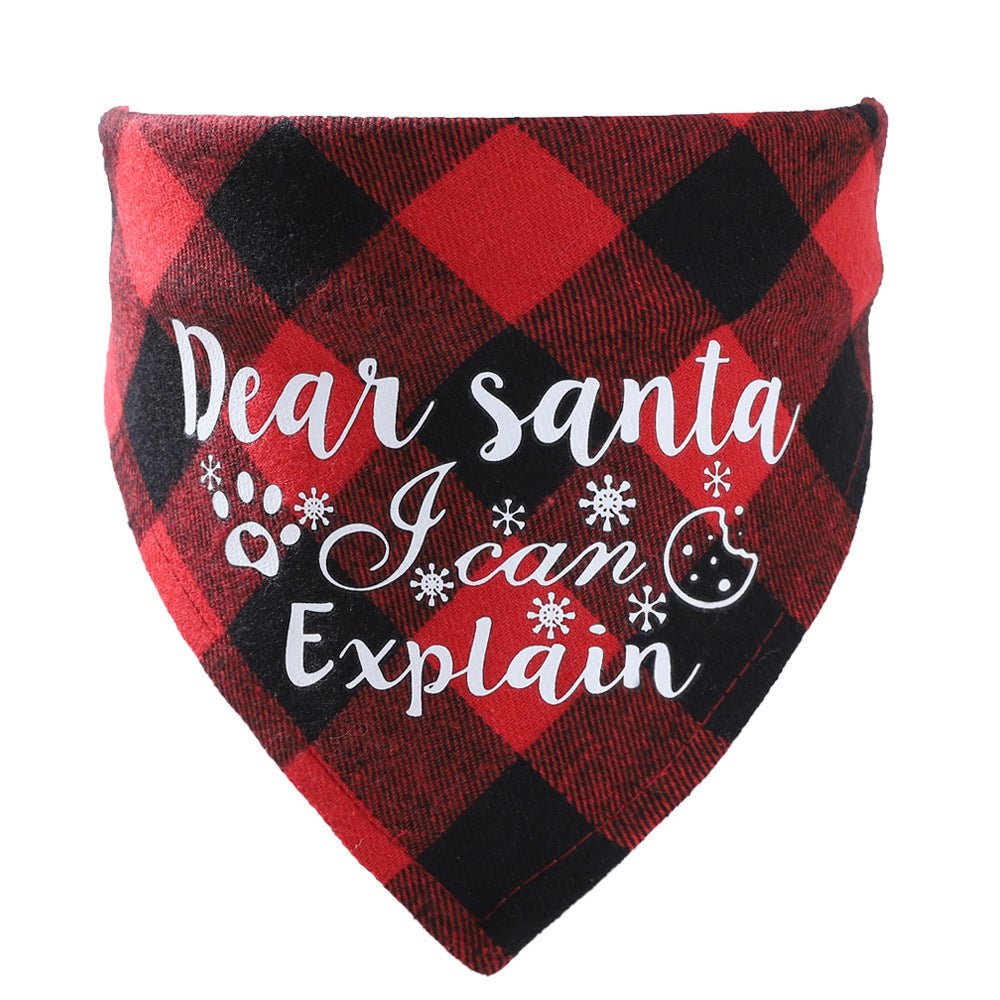 Christmas Pet Saliva Towel DIY Dog Triangle - Firstpetcentral