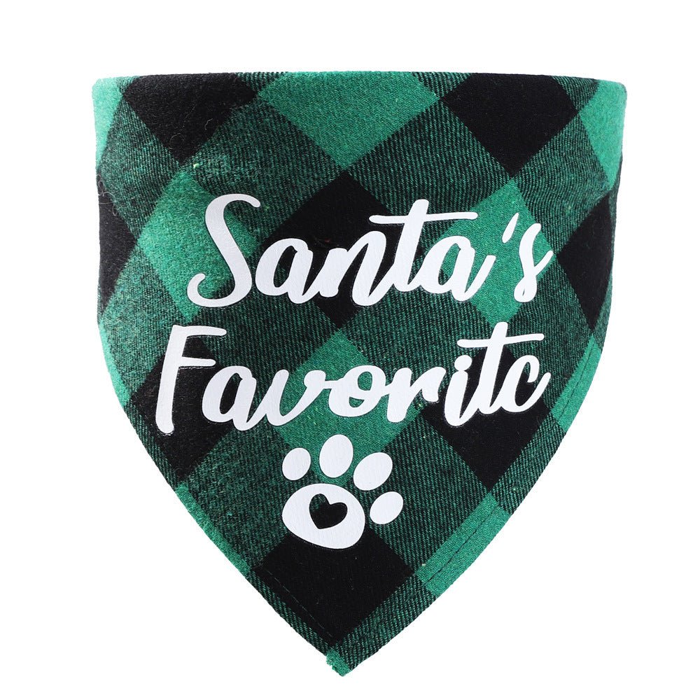 Christmas Pet Saliva Towel DIY Dog Triangle - Firstpetcentral