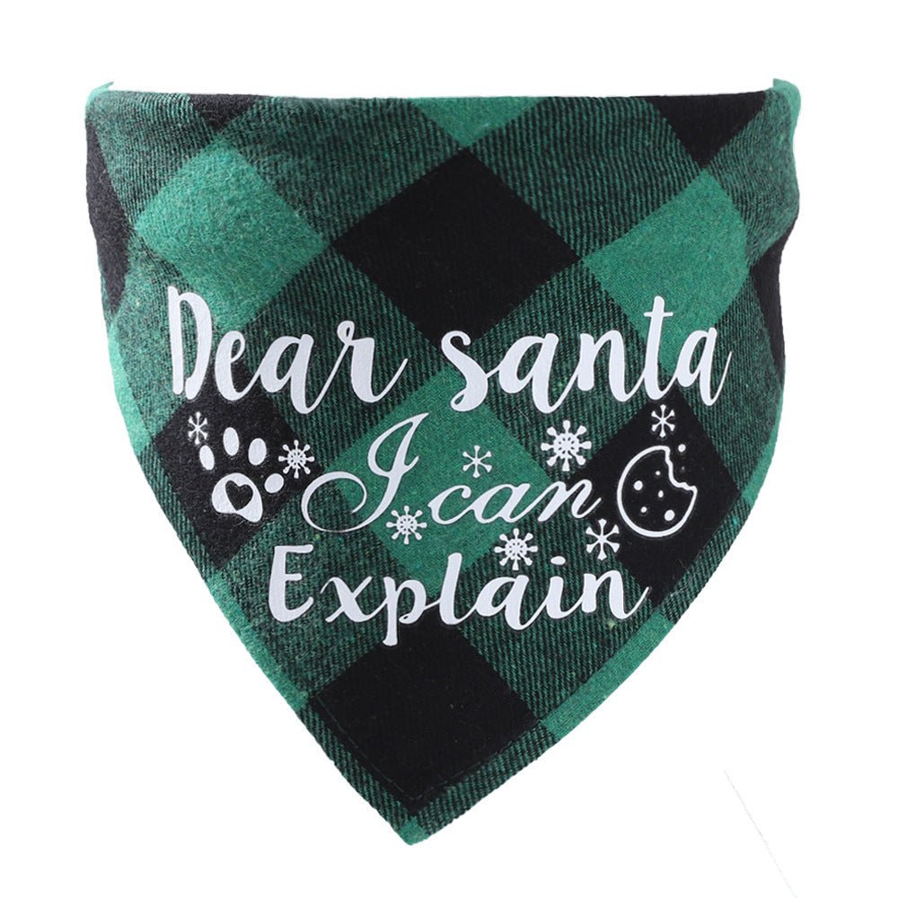 Christmas Pet Saliva Towel DIY Dog Triangle - Firstpetcentral