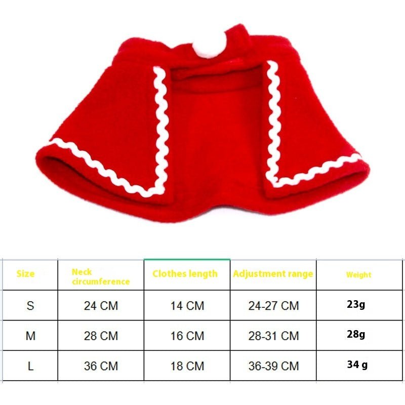 Christmas Pet Scarf Hat Cloak Pet Costume - Firstpetcentral