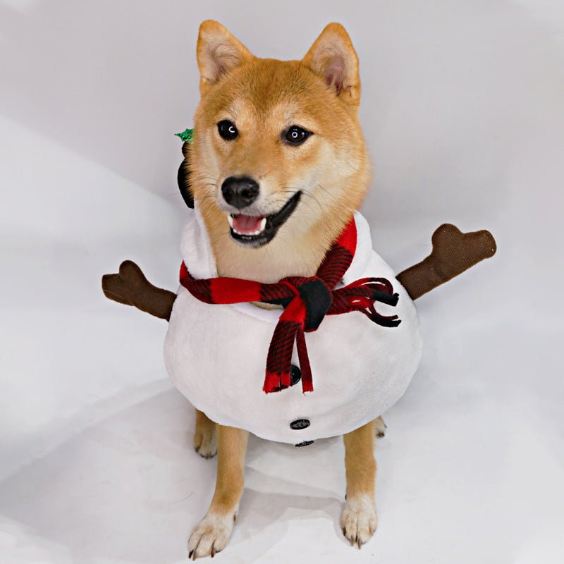 Christmas Snowman Halloween Day Clothes Funny Transformation Dog Clothes Cat Pet Clothing - Firstpetcentral