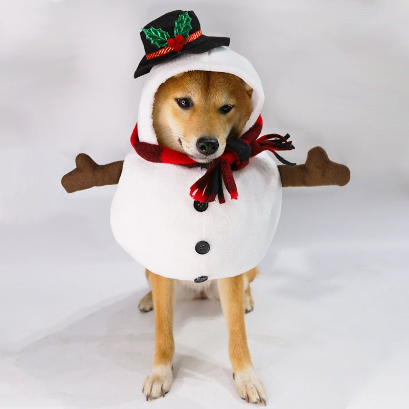 Christmas Snowman Halloween Day Clothes Funny Transformation Dog Clothes Cat Pet Clothing - Firstpetcentral