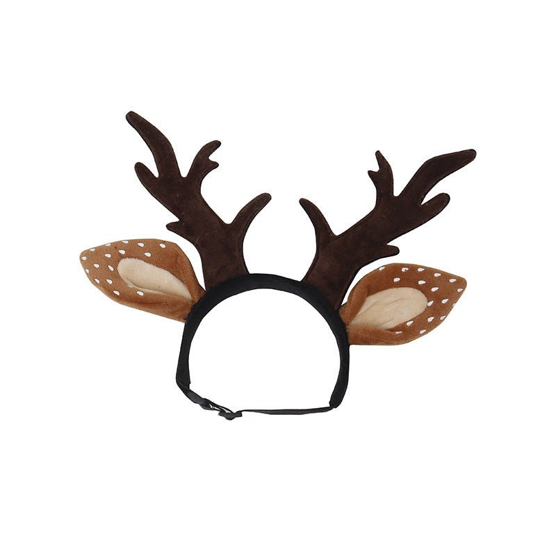 Cute Plush Pet Christmas Antler Headband - Firstpetcentral