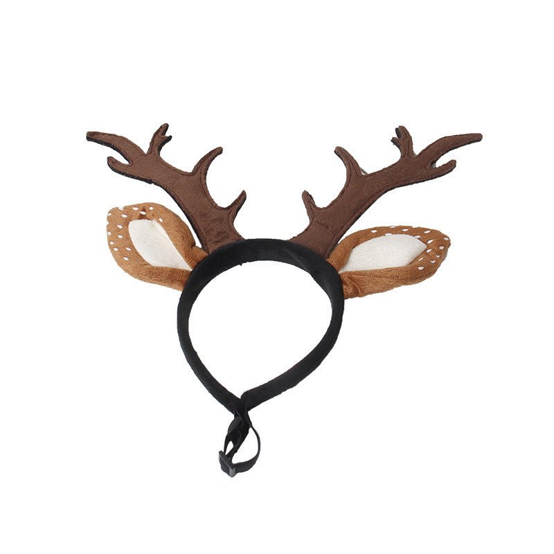Cute Plush Pet Christmas Antler Headband - Firstpetcentral