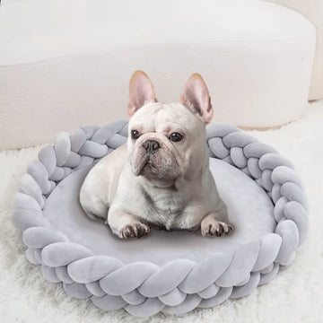 Dog and Cat Fried Dough Twist Universal Pet Bed Yarn filled - Firstpetcentral