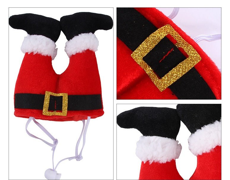 Dog Cat Christmas Costume Christmas Hat For Pet Outfit For Small Dogs Cute Fleece Hat Party Event Apparel Funny Clothes Accessory - Firstpetcentral