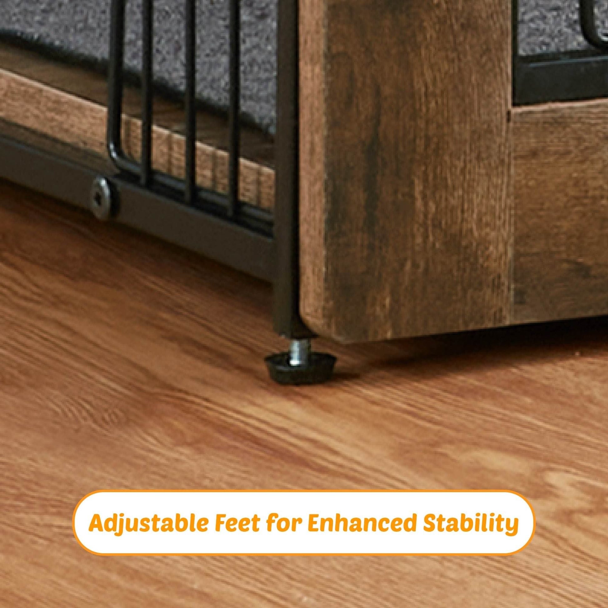 Dog Kennel Furniture, Wooden Dog Crate End Table, Heavy Duty Dog Crate, Decorative Pet Crate Dog Cage for Large Indoor Use (Rustic Brown) 27" L×20" W×23"H - Firstpetcentral