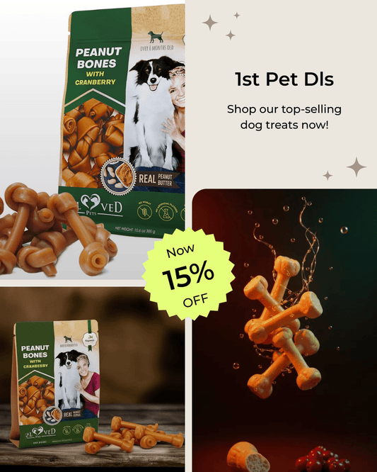 Dog Peanut Butter & Cranberry Bones – Rawhide - Free Chew Treats for Small & Large Dogs - Firstpetcentral