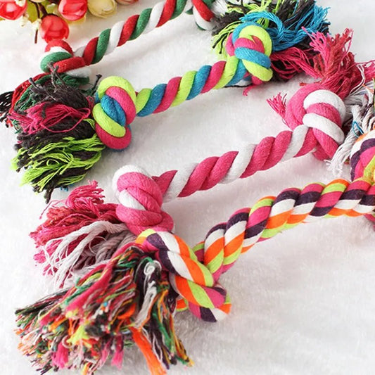 Dog Toy Pet Molar Bite - resistant Cotton Rope Knot for Small Dog Puppy Relieving Stuffy Cleaning Teeth Pet Chew Toys - Firstpetcentral