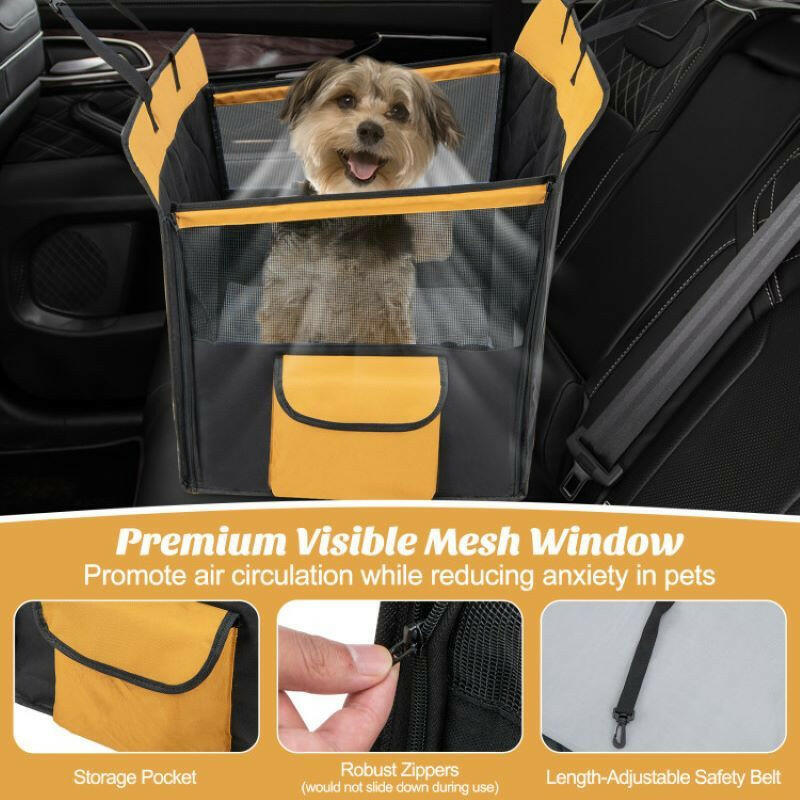 Waterproof Pet Seat Protector – Dog Car Seat Cover for Back Seat Travel.
