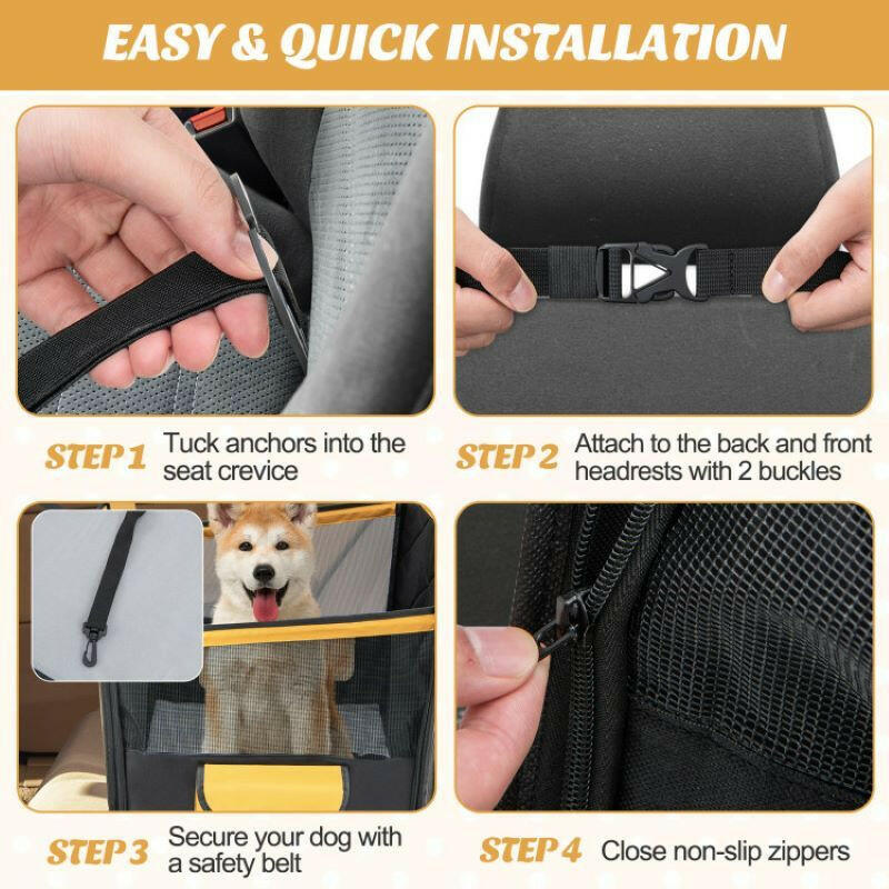 Waterproof Pet Seat Protector – Dog Car Seat Cover for Back Seat Travel.