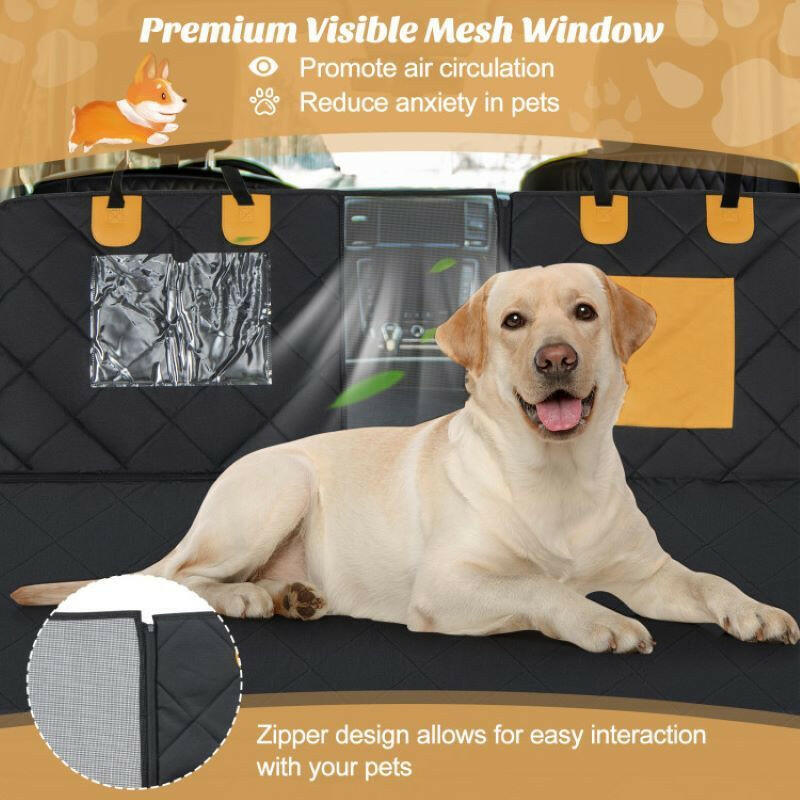 Waterproof Pet Seat Protector – Dog Car Seat Cover for Back Seat Travel.