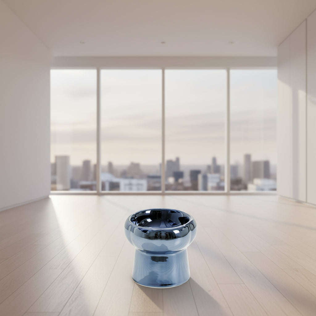 Electroplated Mirror Ceramic Cat Bowl Pet Bowl - Firstpetcentral