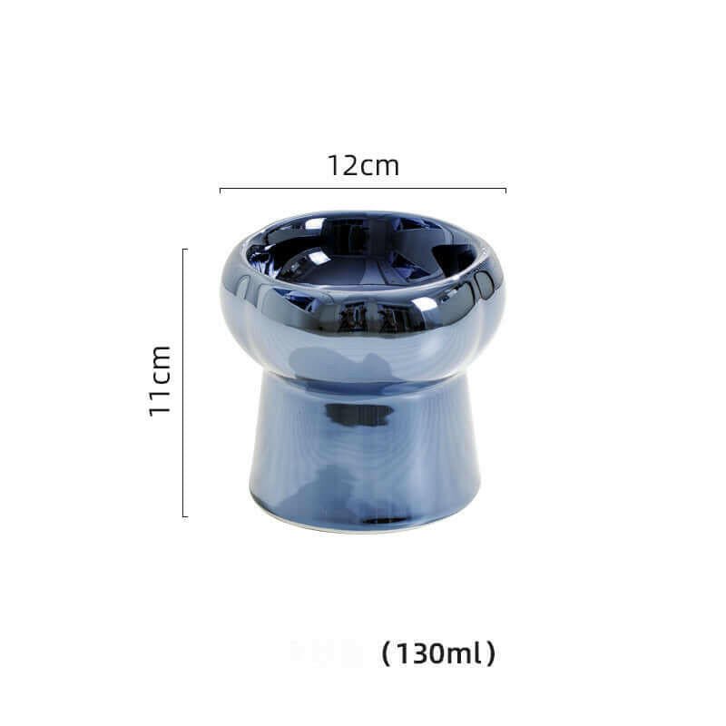 Electroplated Mirror Ceramic Cat Bowl Pet Bowl - Firstpetcentral