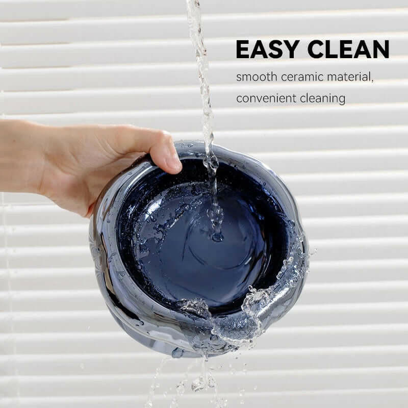 Electroplated Mirror Ceramic Cat Bowl Pet Bowl - Firstpetcentral