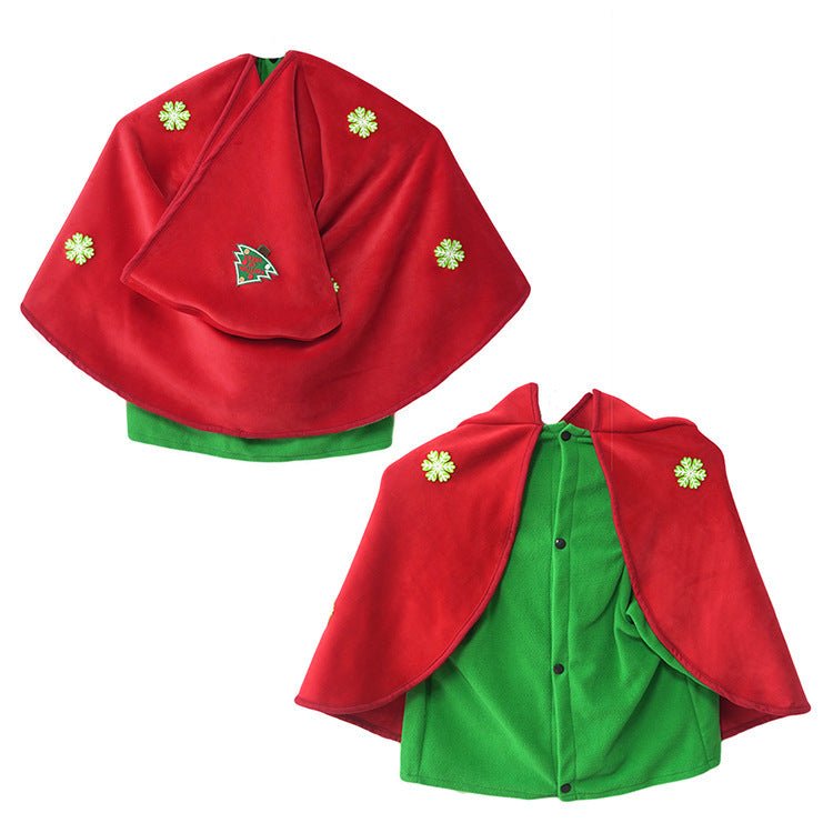 Embroidered red pet Christmas Cloak - Firstpetcentral