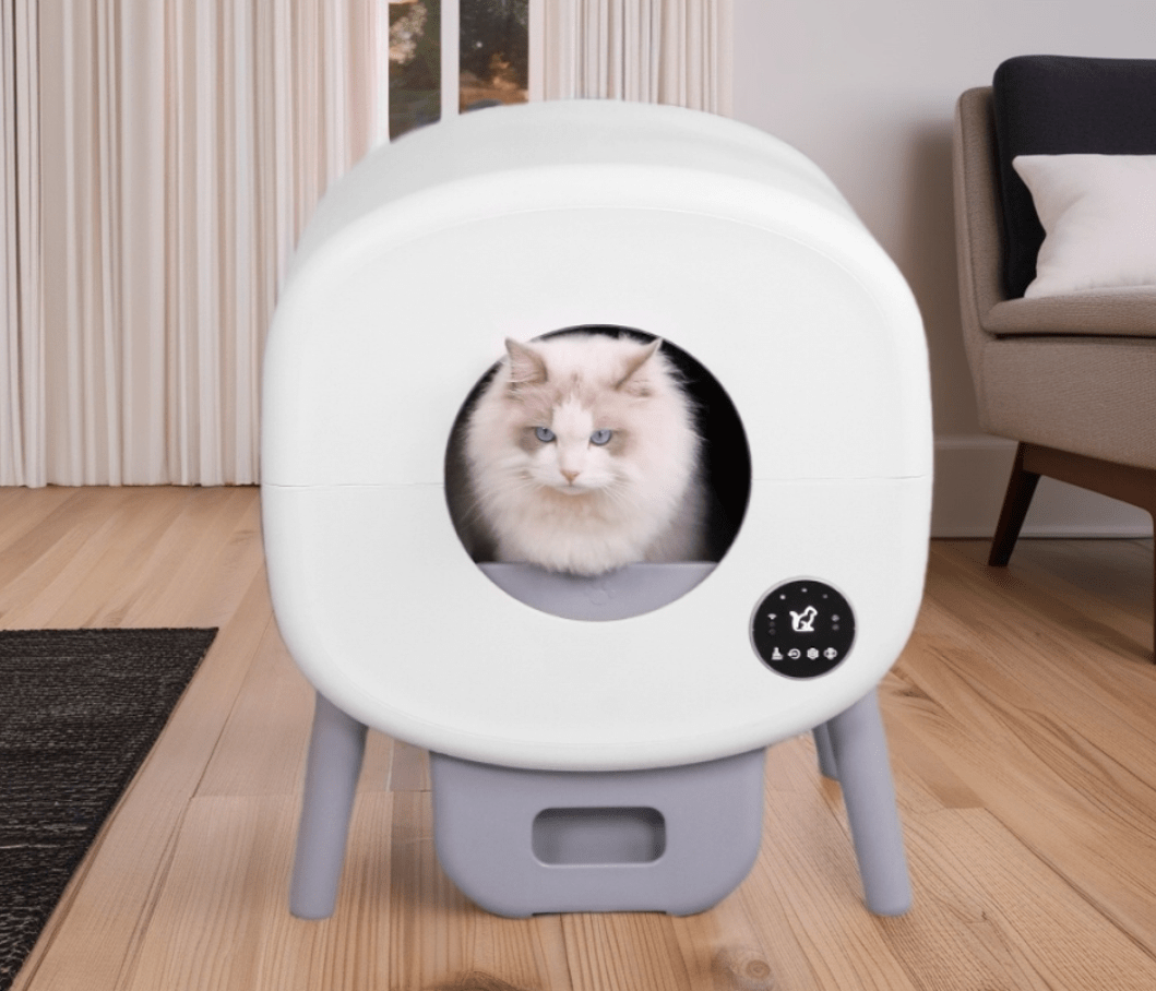 Extra Large Automatic Litter Box Self Cleaning for Multiple Cats, Odor - Free, App - Controlled, Ambient Light Waste Disposal - Firstpetcentral