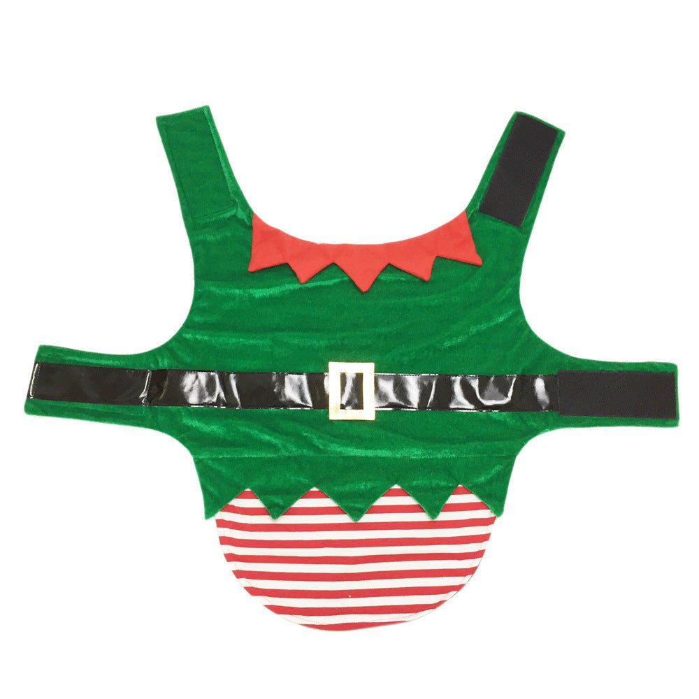 Fashion Christmas Clothes Green Elf Pet Dog Christmas Costume - Firstpetcentral