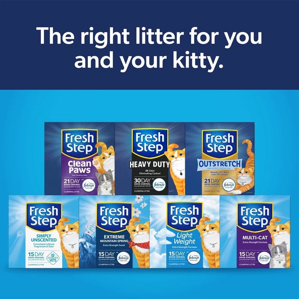 Heavy Duty Clumping Cat Litter with Odor Control Febreze Freshness 30 Day Odor Elimination Low Dust Formula All Cats - Firstpetcentral