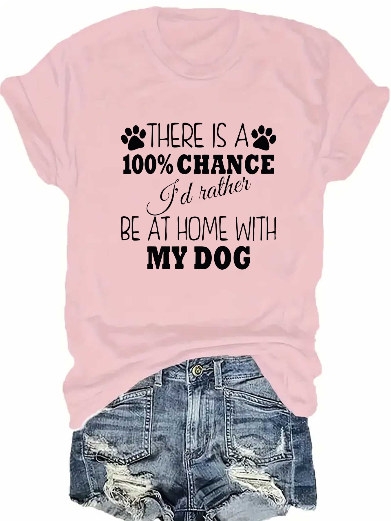 Home Dog Lovers Rather Be Home Red TShirt - Firstpetcentral