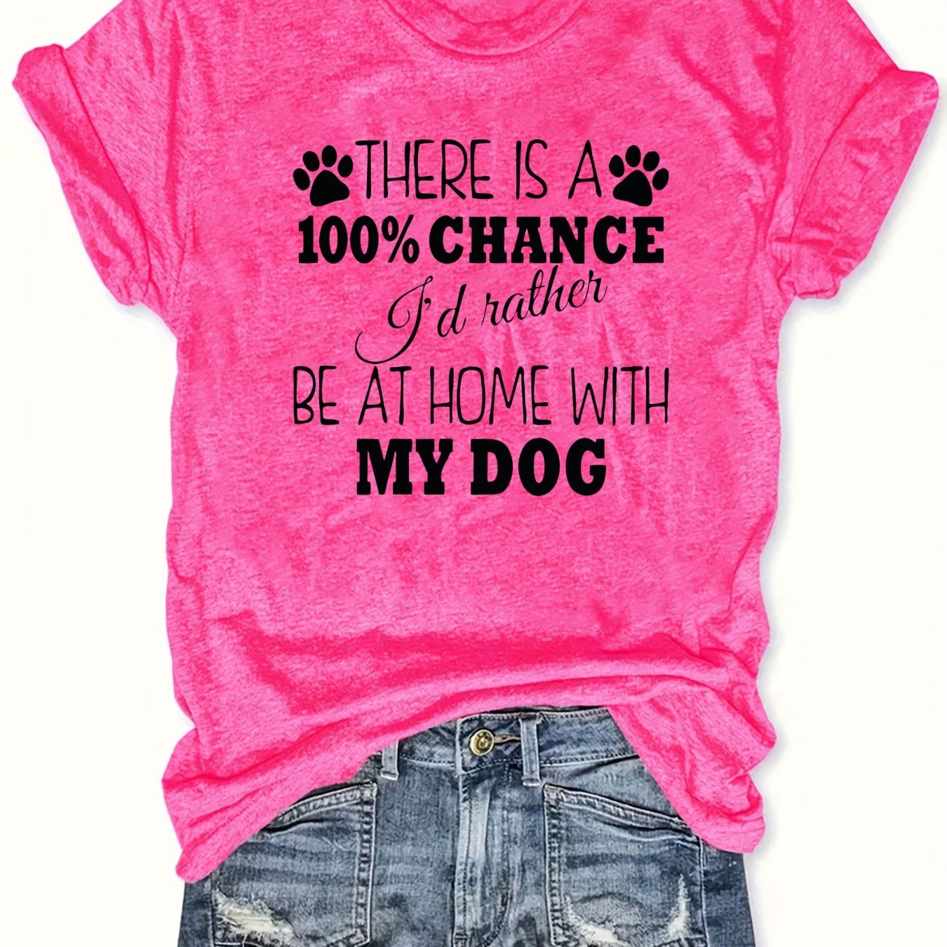 Home Dog Lovers Rather Be Home Red TShirt - Firstpetcentral