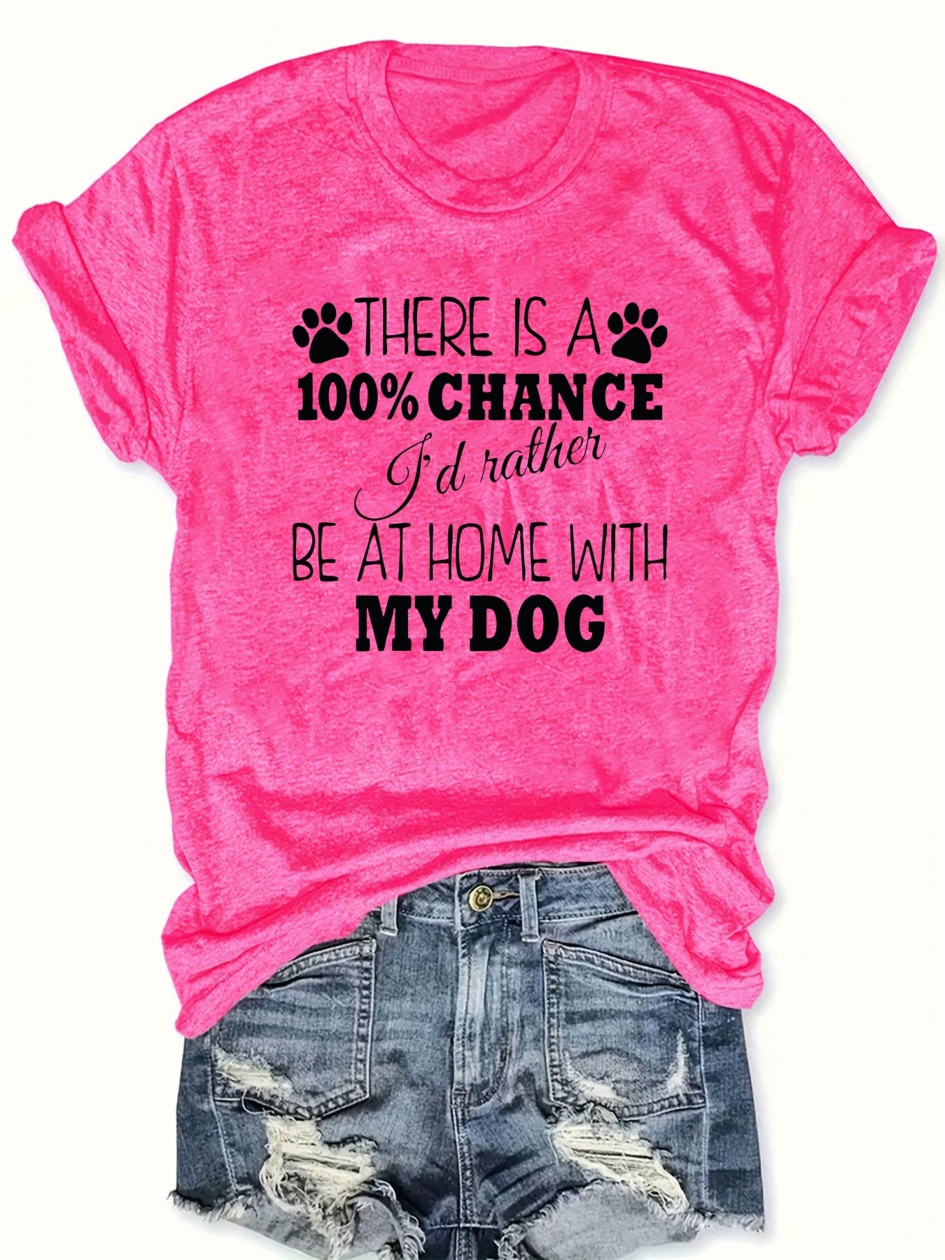 Home Dog Lovers Rather Be Home Red TShirt - Firstpetcentral