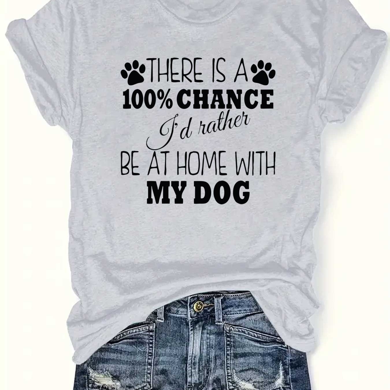 Home Dog Lovers Rather Be Home Red TShirt - Firstpetcentral