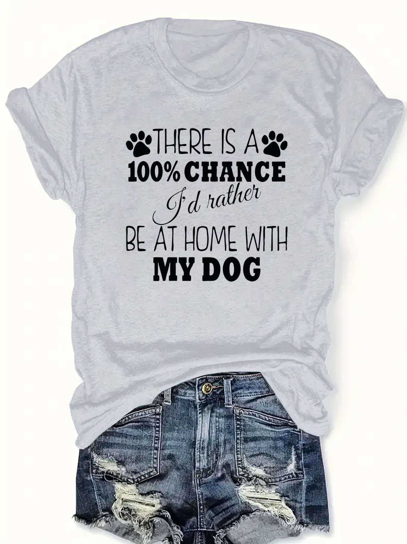 Home Dog Lovers Rather Be Home Red TShirt - Firstpetcentral