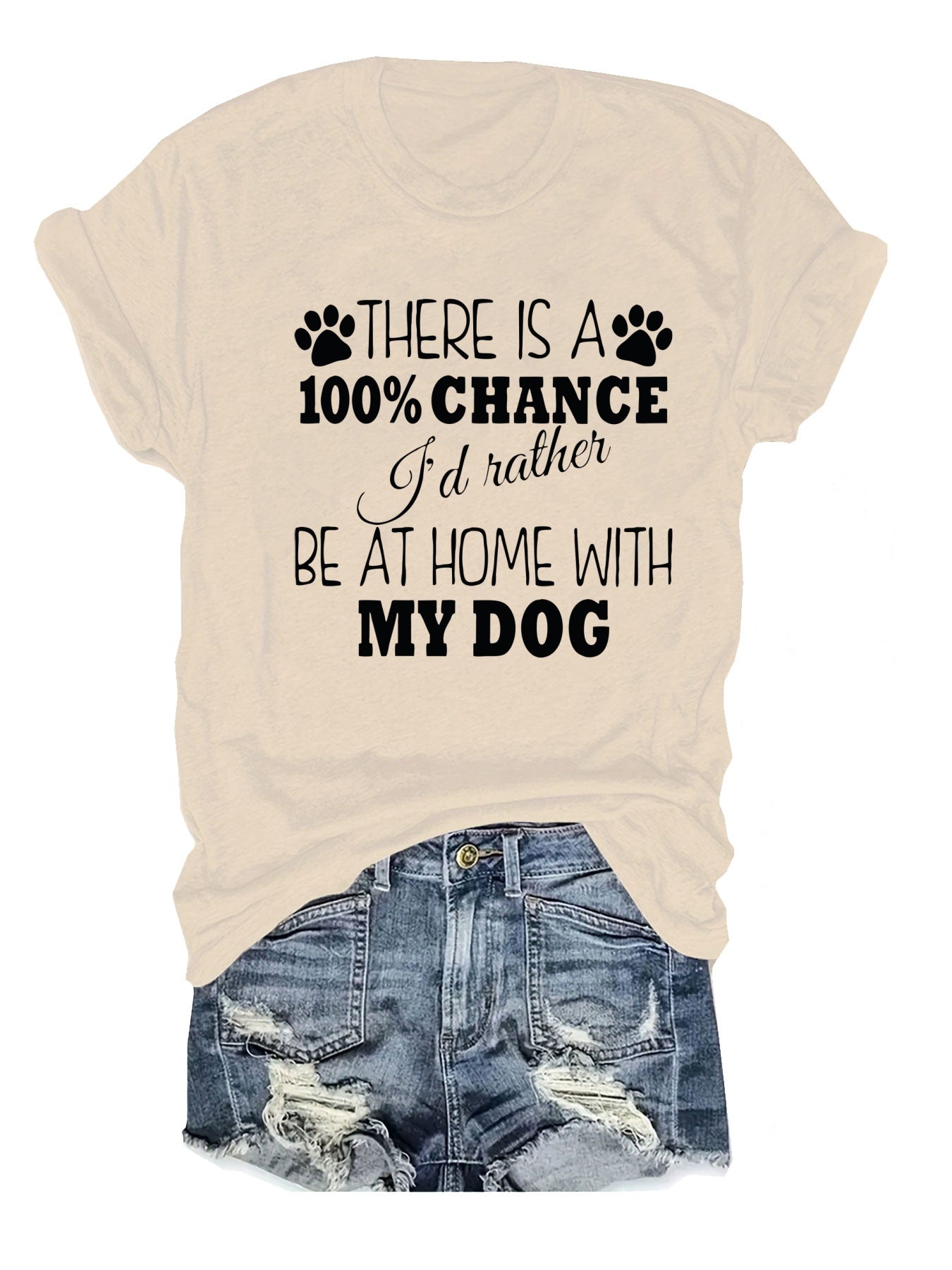 Home Dog Lovers Rather Be Home Red TShirt - Firstpetcentral