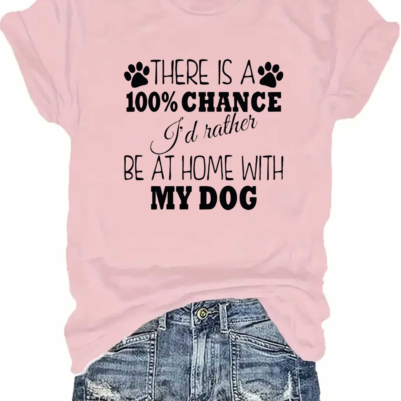 Home Dog Lovers Rather Be Home Red TShirt - Firstpetcentral