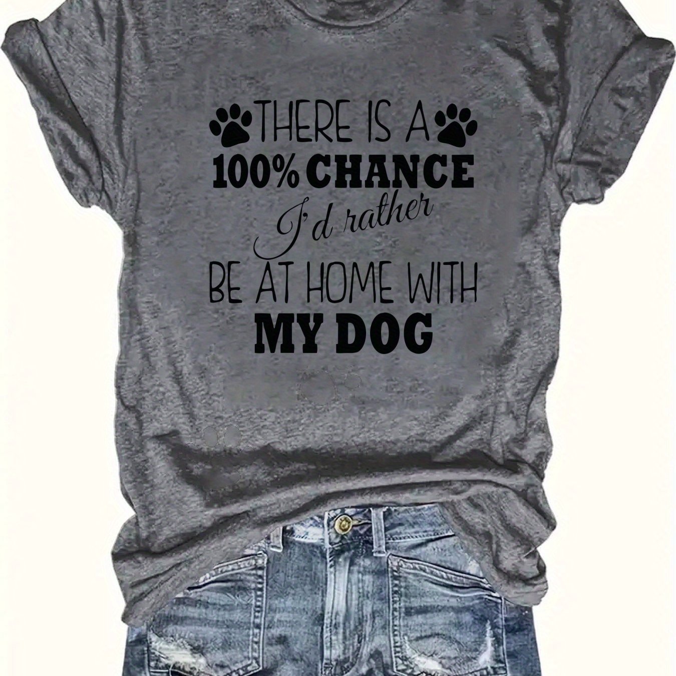 Home Dog Lovers Rather Be Home Red TShirt - Firstpetcentral