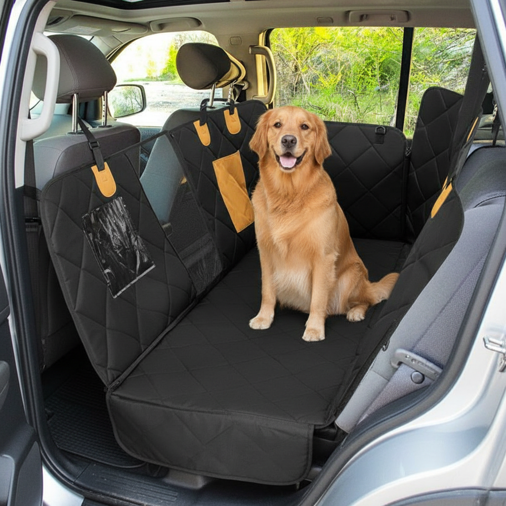 Waterproof Pet Seat Protector – Dog Car Seat Cover for Back Seat Travel
