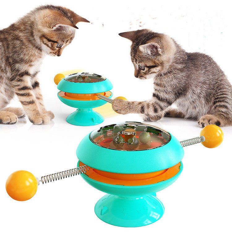 Interactive Rotatable Cat Toy with Catnip - Training & Play Toy for Cats & Kittens - Firstpetcentral