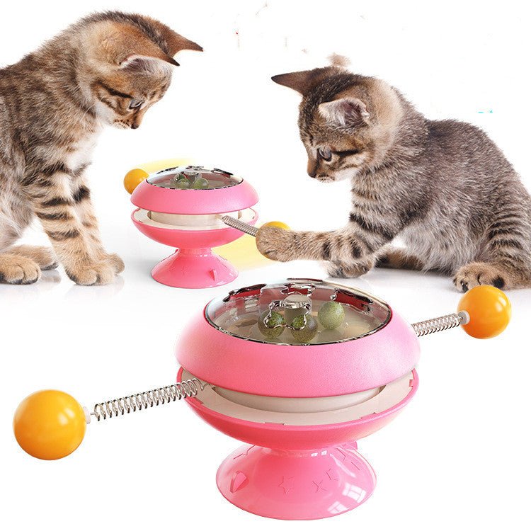 Interactive Rotatable Cat Toy with Catnip - Training & Play Toy for Cats & Kittens - Firstpetcentral