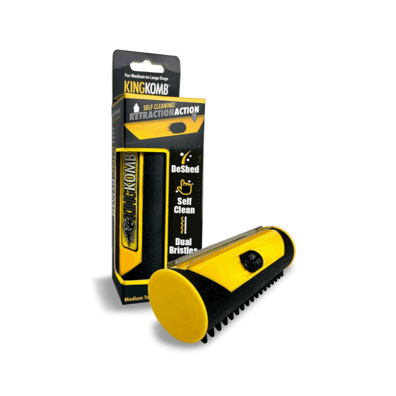 King Kanine Self - Cleaning Dog & Cat Brush for Shedding - Firstpetcentral