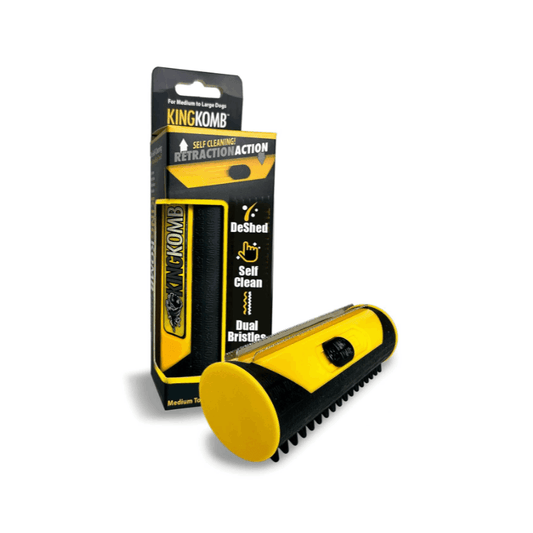 King Kanine Self - Cleaning Dog & Cat Brush for Shedding - Firstpetcentral