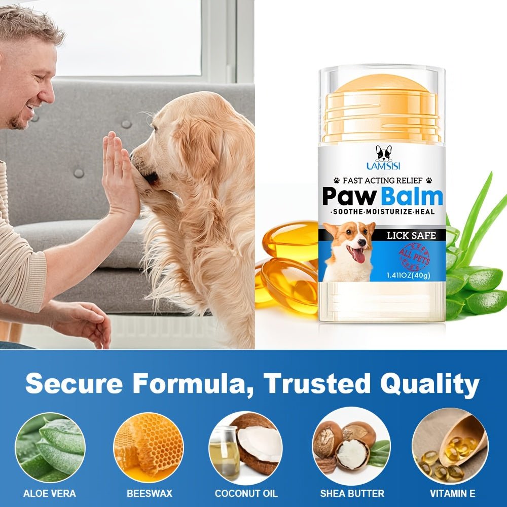 Lanemay Paw Balm for Dogs, Fast - Acting Relief, Soothe & Moisturize, Prevents Paw Wear & Cracking, Safe for All Pets, 1.41oz (40g) - Firstpetcentral