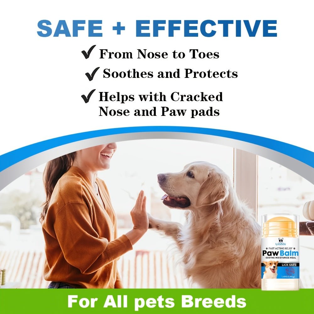 Lanemay Paw Balm for Dogs, Fast - Acting Relief, Soothe & Moisturize, Prevents Paw Wear & Cracking, Safe for All Pets, 1.41oz (40g) - Firstpetcentral