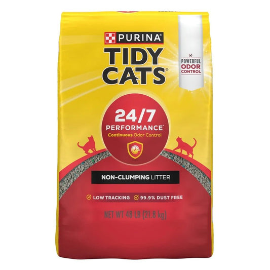 Multi - Cat Non - Clumping Cat Litter 48lb Odor Control Low Dust Clay Litter 24/7 Performance Moisture Absorption Fresh Scent - Firstpetcentral