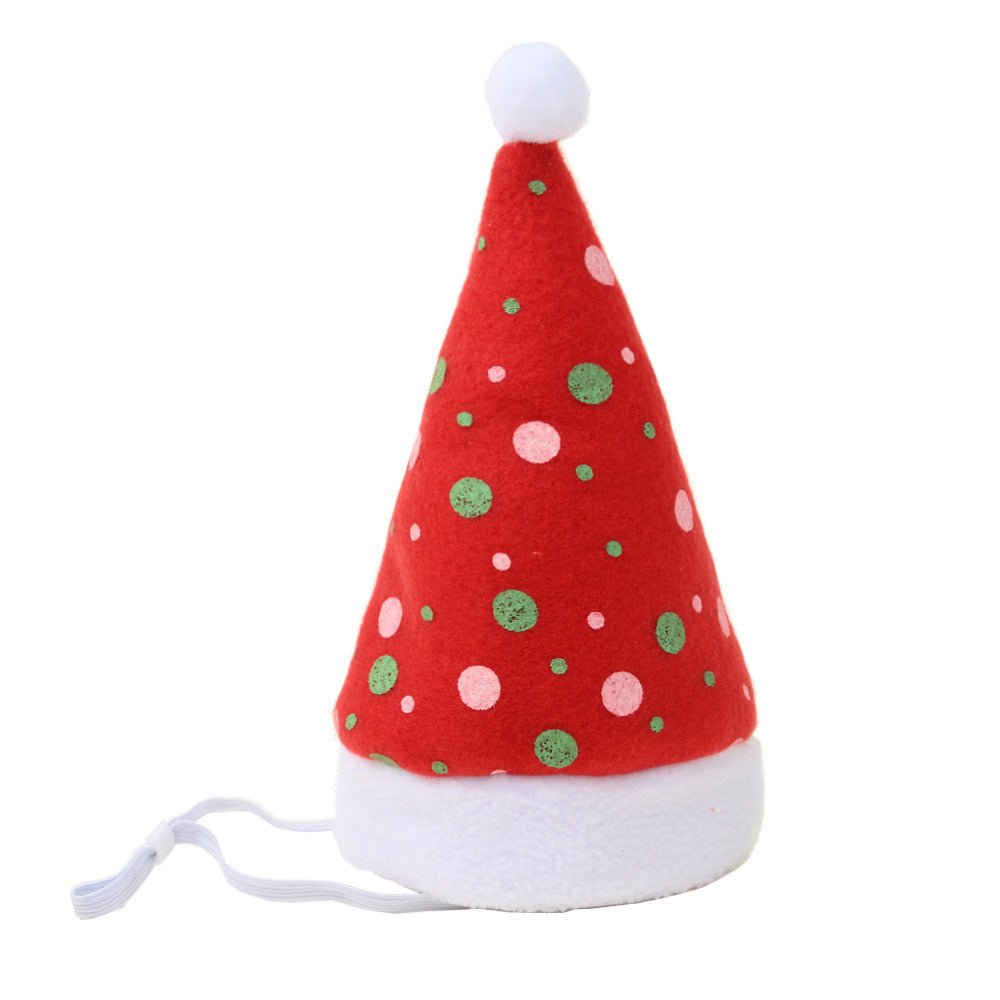 Multicolor Pet Christmas Hat Stripes - Firstpetcentral